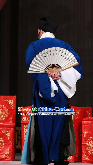 Wu Long Yuan Chinese Peking Opera Elderly Male Song Jiang Garment Costumes and Headwear Beijing Opera Laosheng Apparels Clothing
