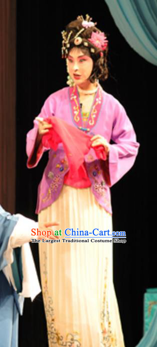 Chinese Beijing Opera Consort Yan Xijiao Apparels Costumes and Headdress Wu Long Yuan Traditional Peking Opera Hua Tan Dress Young Beauty Garment