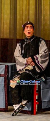 Chinese Beijing Opera Elderly Female Apparels Costumes and Headdress Stealing Silver Pot Traditional Peking Opera Old Dame Dress Laodan Garment