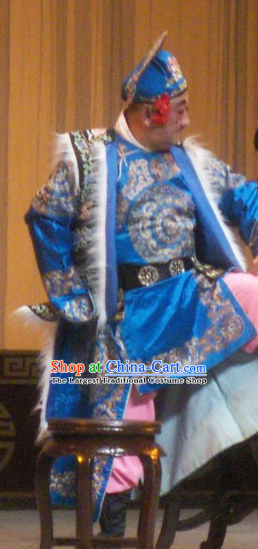 Qing Si Hen Chinese Peking Opera Wusheng Martial Male Garment Costumes and Headwear Beijing Opera Takefu Apparels Swordsman Clothing