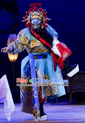 Qing Si Hen Chinese Peking Opera Judge Garment Costumes and Headwear Beijing Opera Laosheng Apparels Zhong Kui Clothing