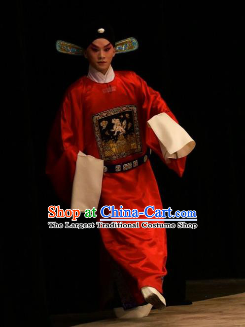 Tun Wu Hen Chinese Peking Opera Xiaosheng Garment Costumes and Headwear Beijing Opera Young Male Apparels Official Lu Xun Clothing