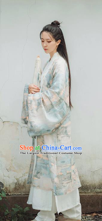 Chinese Ancient Female Swordsman Hanfu Dress Garment Traditional Historical Costumes Complete Set