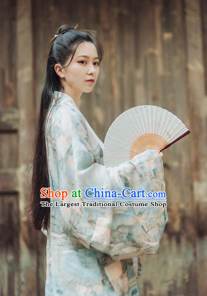 Chinese Ancient Female Swordsman Hanfu Dress Garment Traditional Historical Costumes Complete Set