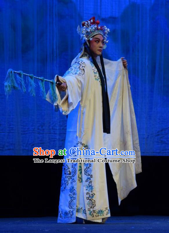 Li Hua Return Tang Chinese Shanxi Opera Young Man Apparels Costumes and Headpieces Traditional Jin Opera Martial Male Garment Wusheng Xue Dingshan Clothing