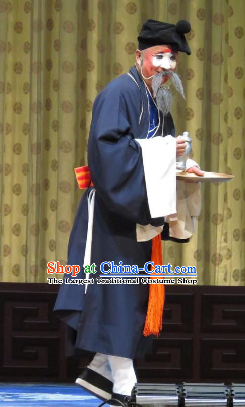 Jin Yunu Chinese Bangzi Opera Clown Apparels Costumes and Headpieces Traditional Hebei Clapper Opera Old Man Garment Beggar Jin Song Clothing