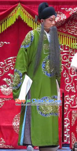 Jin Yunu Chinese Bangzi Opera Landlord Apparels Costumes and Headpieces Traditional Hebei Clapper Opera Laosheng Garment Official Lin Run Clothing