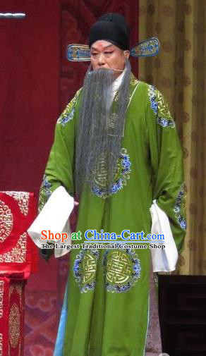 Jin Yunu Chinese Bangzi Opera Landlord Apparels Costumes and Headpieces Traditional Hebei Clapper Opera Laosheng Garment Official Lin Run Clothing