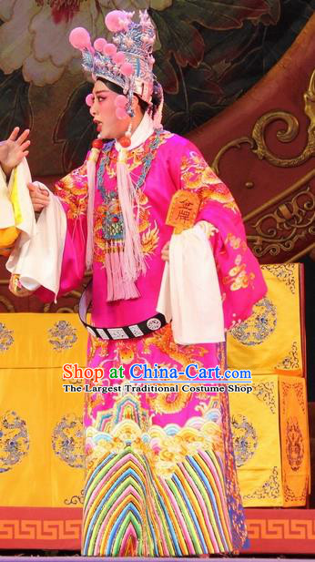 Da Jin Zhi Chinese Shanxi Opera Xiaosheng Guo Ai Apparels Costumes and Headpieces Traditional Jin Opera Prince Garment Young Male Clothing
