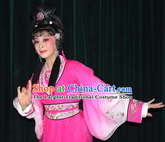 Chinese Jin Opera Young Beauty Wu Meiniang Garment Costumes and Headdress Madam Ruyi Traditional Shanxi Opera Court Lady Dress Diva Apparels