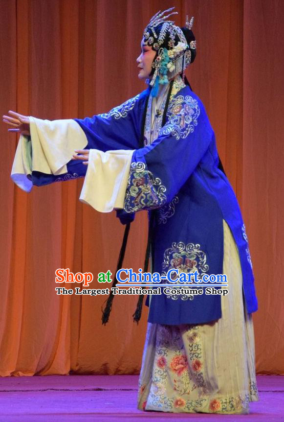 Chinese Jin Opera Noble Mistress Garment Costumes and Headdress Han Yang Court Traditional Shanxi Opera Actress Dress Royal Rani Apparels