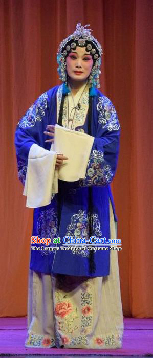 Chinese Jin Opera Noble Mistress Garment Costumes and Headdress Han Yang Court Traditional Shanxi Opera Actress Dress Royal Rani Apparels