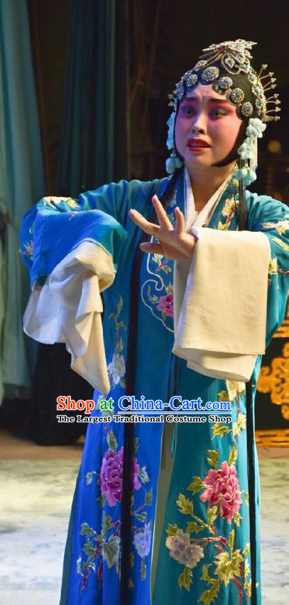 Chinese Jin Opera Noble Rani Garment Costumes and Headdress Han Yang Court Traditional Shanxi Opera Young Female Dress Countess Apparels