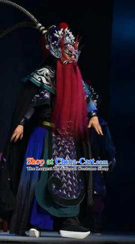 Xiong Guan Niang Zi Chinese Shanxi Opera Jing Role Apparels Costumes and Headpieces Traditional Jin Opera General Garment Armor Clothing