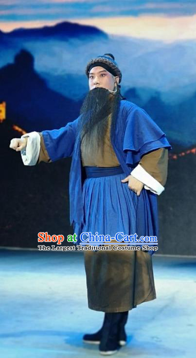 Xiong Guan Niang Zi Chinese Shanxi Opera Civilian Apparels Costumes and Headpieces Traditional Jin Opera Swordsman Garment Hero Clothing