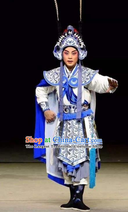 Xiong Guan Niang Zi Chinese Shanxi Opera Young Male Apparels Costumes and Headpieces Traditional Jin Opera Wusheng Garment General Clothing