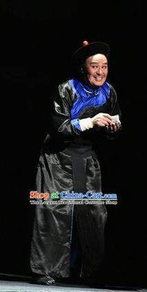 Da Qing Yu Shi Chinese Shanxi Opera Clown Apparels Costumes and Headpieces Traditional Jin Opera Garment Qing Dynasty Soldier Clothing
