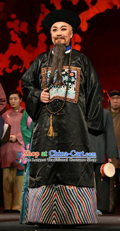 Da Qing Yu Shi Chinese Shanxi Opera Qing Dynasty Minister Apparels Costumes and Headpieces Traditional Jin Opera Official Garment Censor Liang Zhongjing Clothing