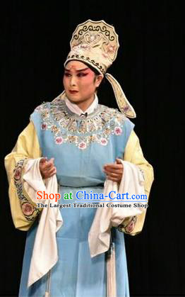 Double Butterfly Chinese Shanxi Opera Xiaosheng Apparels Costumes and Headpieces Traditional Jin Opera Scholar Garment Young Male Liang Shanbo Clothing