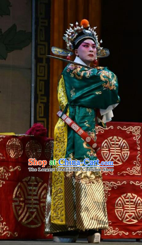 Sacrifice Chinese Shanxi Opera Prince Apparels Costumes and Headpieces Traditional Jin Opera Xiaosheng Garment Noble Childe Zhao Shuo Clothing