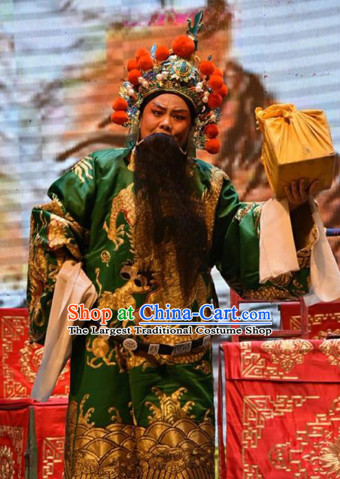 San Guan Dian Shuai Chinese Shanxi Opera Lord Apparels Costumes and Headpieces Traditional Jin Opera Royal Highness Garment Elderly Male Clothing