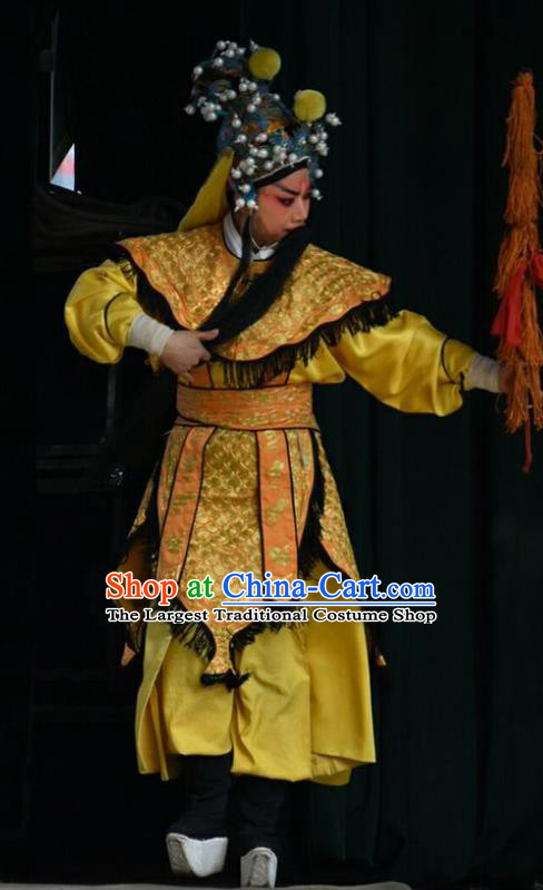 Chinese Shanxi Opera Qi Xuan King Apparels Costumes and Headpieces Traditional Jin Opera Elderly Male Garment Lord Clothing