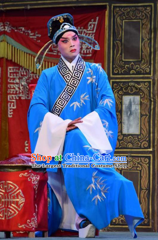 Fu Gui Tu Chinese Shanxi Opera Niche Apparels Costumes and Headpieces Traditional Jin Opera Xiaosheng Garment Scholar Ni Jun Clothing