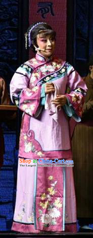Chinese Jin Opera Rich Mistress Garment Costumes and Headdress Wang Jia Da Yuan Traditional Shanxi Opera Young Female Dress Actress Apparels