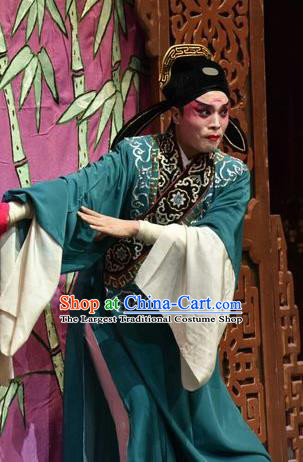 Fu Gui Tu Chinese Shanxi Opera Scholar Ni Jun Apparels Costumes and Headpieces Traditional Jin Opera Xiaosheng Garment Young Male Clothing