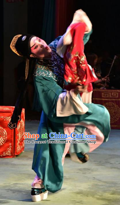 Fu Gui Tu Chinese Shanxi Opera Scholar Ni Jun Apparels Costumes and Headpieces Traditional Jin Opera Xiaosheng Garment Young Male Clothing