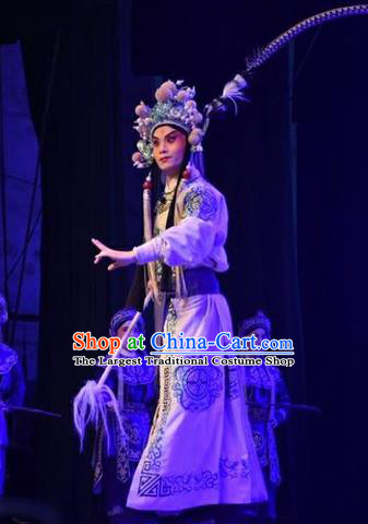 Lu Hua River Chinese Shanxi Opera Takefu Xue Yinglong Apparels Costumes and Headpieces Traditional Jin Opera Martial Male Garment Wusheng Clothing