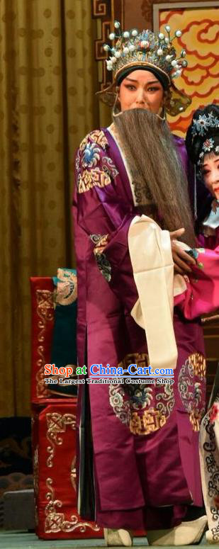 Yi Pu Zhong Hun Chinese Shanxi Opera Landlord Apparels Costumes and Headpieces Traditional Jin Opera Elderly Male Garment Laosheng Cao Mo Clothing