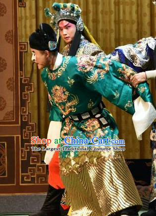 Yi Pu Zhong Hun Chinese Shanxi Opera Treacherous Official Apparels Costumes and Headpieces Traditional Jin Opera Clown Garment Magistrate Clothing