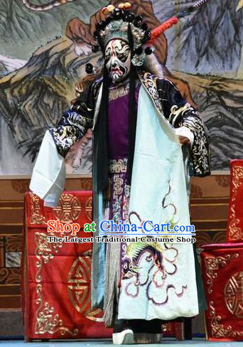 Yi Pu Zhong Hun Chinese Shanxi Opera General Zhang Shouxin Apparels Costumes and Headpieces Traditional Jin Opera Painted Role Garment Martial Male Clothing