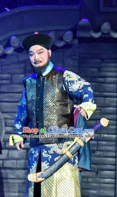 Lian Li Yu Chenglong Chinese Shanxi Opera Commander Apparels Costumes and Headpieces Traditional Jin Opera Martial Male Garment Imperial Bodyguard Clothing