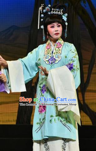 Chinese Jin Opera Young Female Garment Costumes and Headdress Mulan Joins the Army Traditional Shanxi Opera Actress Apparels Xiaodan Hua Muhui Dress