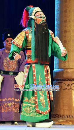 Fenyang King Chinese Shanxi Opera General Apparels Costumes and Headpieces Traditional Jin Opera Soldier Garment Wusheng Clothing