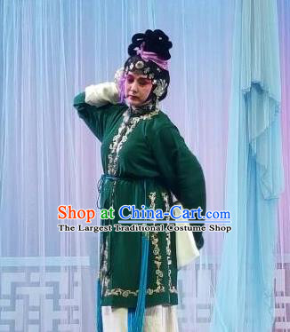 Chinese Jin Opera Actress Liu Mingyue Garment Costumes and Headdress Chun Jiang Yue Traditional Shanxi Opera Young Female Apparels Diva Dress