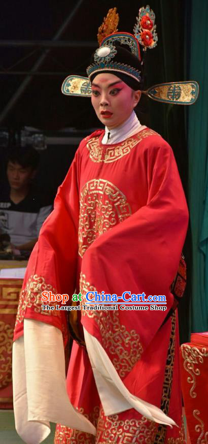 Chun Jiang Yue Chinese Shanxi Opera Number One Scholar Apparels Costumes and Headpieces Traditional Jin Opera Young Male Garment Xiaosheng Liu Bao Clothing
