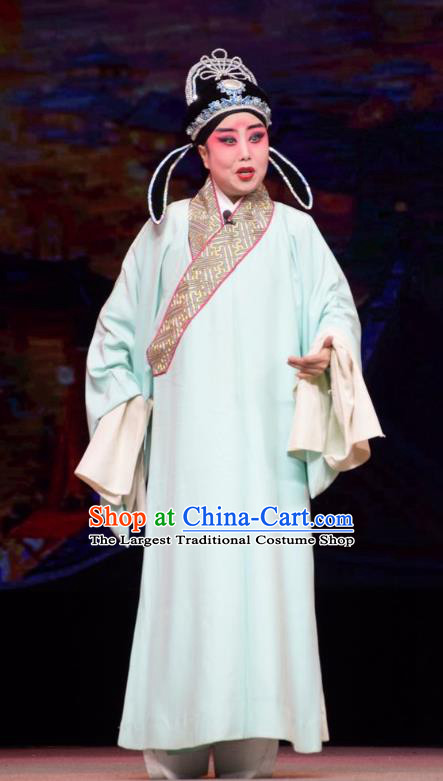 Big Feet Empress Chinese Shanxi Opera Young Male Apparels Costumes and Headpieces Traditional Jin Opera Niche Garment Scholar Wang Yong Clothing