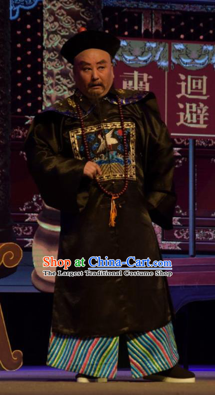Chinese Jin Opera Country Woman Garment Costumes and Headdress Da Hu Ji Traditional Shanxi Opera Elderly Female Apparels Dame Dress