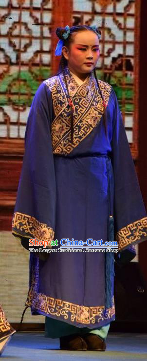 Shou Jiang Wei Chinese Shanxi Opera Laosheng Zhuge Liang Apparels Costumes and Headpieces Traditional Jin Opera Elderly Male Garment Strategist Clothing