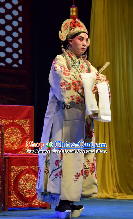 The Butterfly Chalice Chinese Shanxi Opera Niche Apparels Costumes and Headpieces Traditional Jin Opera Xiaosheng Garment Childe Tian Yuchuan Clothing