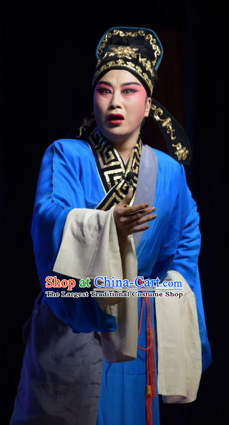 Legend of Leper Chinese Shanxi Opera Xiaosheng Apparels Costumes and Headpieces Traditional Jin Opera Scholar Garment Niche Chen Lvqin Clothing