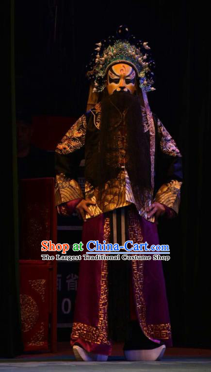 Ming Gong Duan Chinese Shanxi Opera Wusheng Apparels Costumes and Headpieces Traditional Jin Opera Imperial Bodyguard Garment Martial Male Clothing