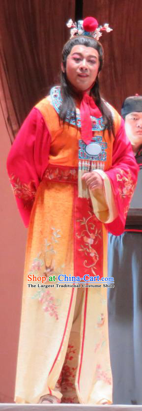 Huang Ye Hong Lou Chinese Qu Opera Noble Childe Apparels Costumes and Headpieces Traditional Henan Opera Young Male Garment XIaosheng Jia Baoyu Clothing