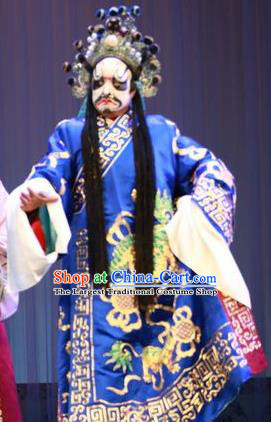 Forced Marriage Chinese Lu Opera Martial Male Hong Yanlong Apparels Costumes and Headpieces Traditional Shandong Opera Bully Garment Noble Childe Clothing