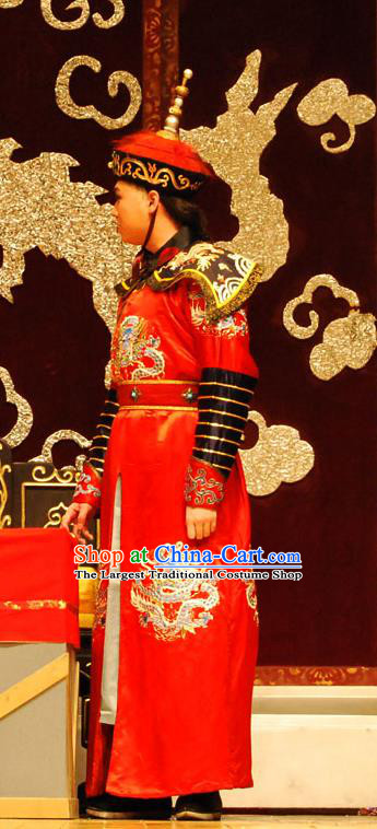 Shao Nian Tian Zi Chinese Qu Opera Infante Apparels Costumes and Headpieces Traditional Beijing Opera Qing Dynasty Prince Bogor Garment Xiaosheng Clothing