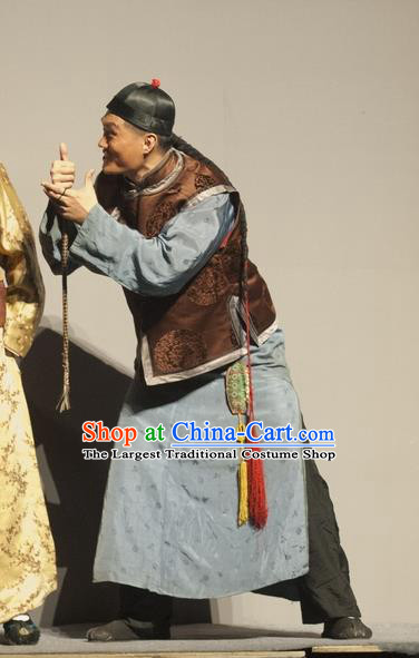 The Snuff Bottle Chinese Qu Opera Traitor Apparels Costumes and Headpieces Traditional Beijing Opera Clown Garment Qing Dynasty Clothing