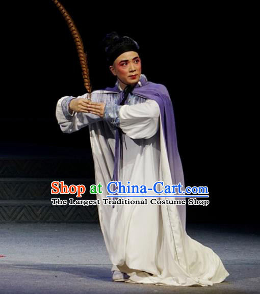 You Meng Yi Guan Chinese Hubei Hanchu Opera Civilian Male Apparels Costumes and Headpieces Traditional Han Opera Artist Garment Xiaosheng Clothing